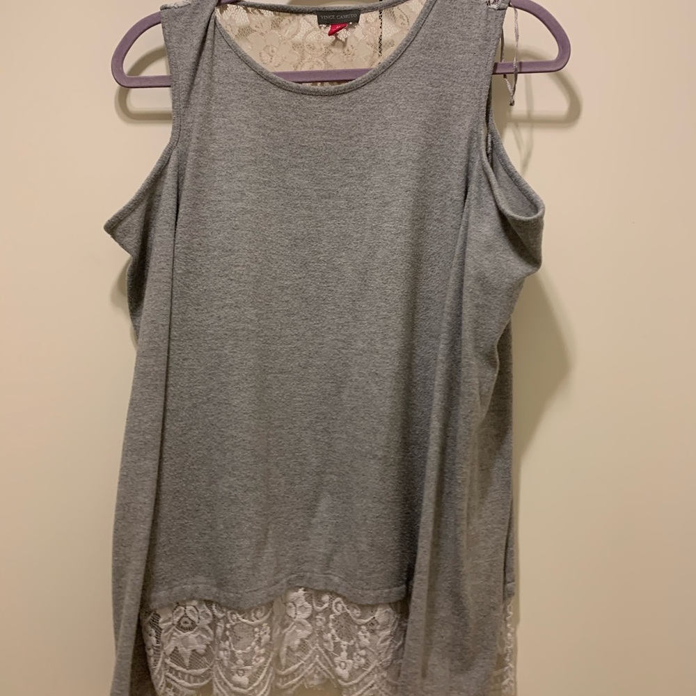 Gray long sleeve sweater